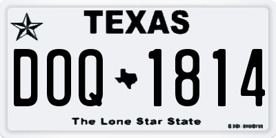 TX license plate DOQ1814