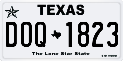 TX license plate DOQ1823