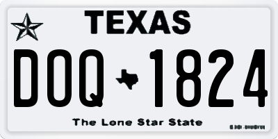 TX license plate DOQ1824