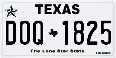 TX license plate DOQ1825