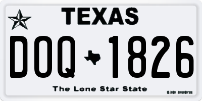 TX license plate DOQ1826