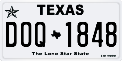 TX license plate DOQ1848