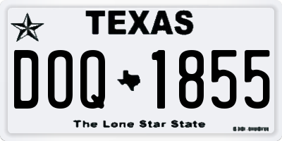 TX license plate DOQ1855