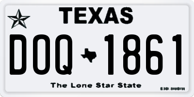 TX license plate DOQ1861