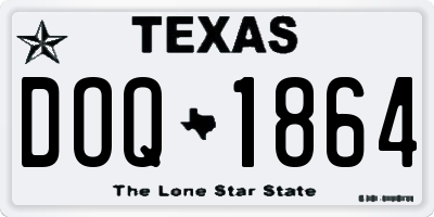 TX license plate DOQ1864