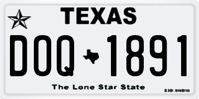TX license plate DOQ1891