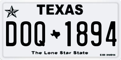TX license plate DOQ1894
