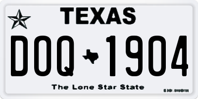 TX license plate DOQ1904