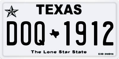 TX license plate DOQ1912