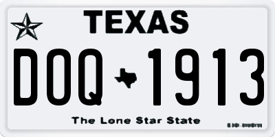 TX license plate DOQ1913