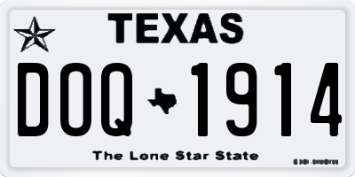 TX license plate DOQ1914