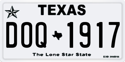 TX license plate DOQ1917