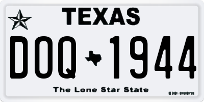 TX license plate DOQ1944