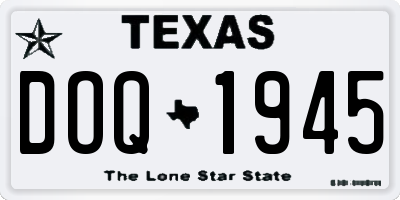TX license plate DOQ1945