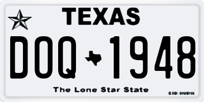 TX license plate DOQ1948