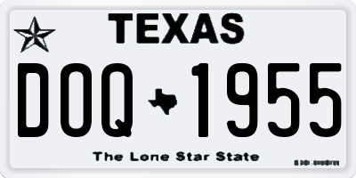 TX license plate DOQ1955