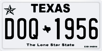 TX license plate DOQ1956