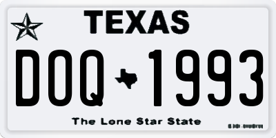 TX license plate DOQ1993