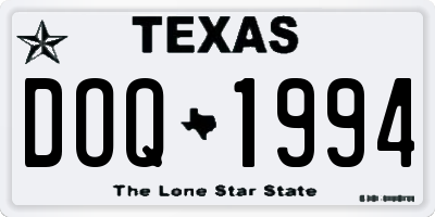 TX license plate DOQ1994
