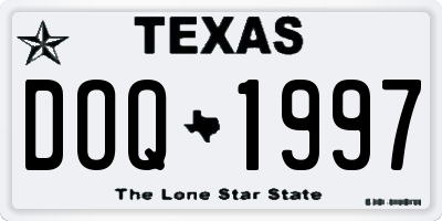 TX license plate DOQ1997