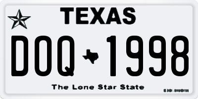 TX license plate DOQ1998