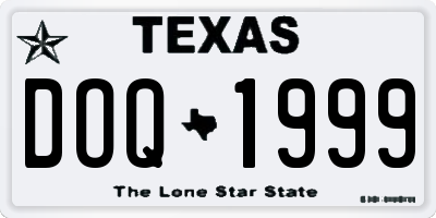 TX license plate DOQ1999