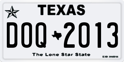 TX license plate DOQ2013