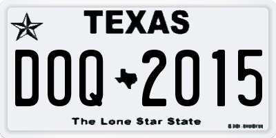 TX license plate DOQ2015