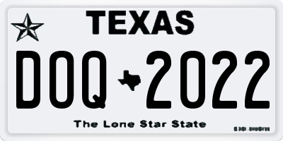 TX license plate DOQ2022