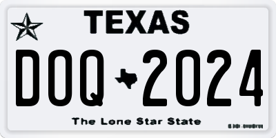 TX license plate DOQ2024