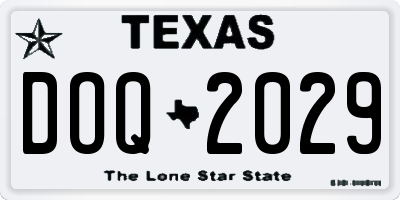 TX license plate DOQ2029