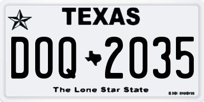 TX license plate DOQ2035