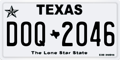 TX license plate DOQ2046