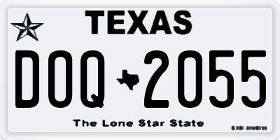 TX license plate DOQ2055