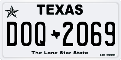 TX license plate DOQ2069