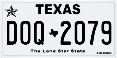 TX license plate DOQ2079