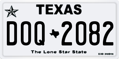 TX license plate DOQ2082