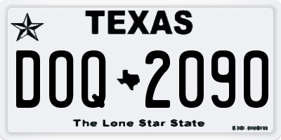 TX license plate DOQ2090