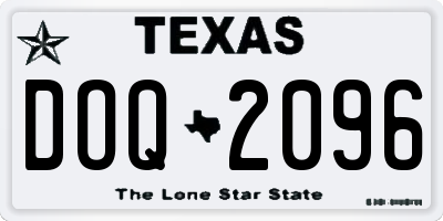 TX license plate DOQ2096