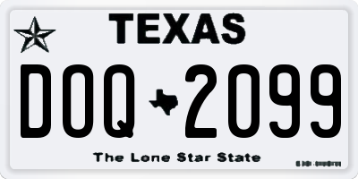 TX license plate DOQ2099