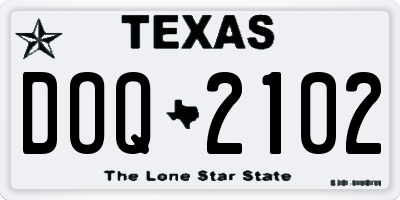 TX license plate DOQ2102