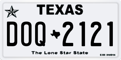 TX license plate DOQ2121
