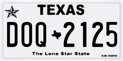 TX license plate DOQ2125