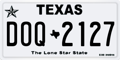 TX license plate DOQ2127