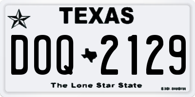 TX license plate DOQ2129