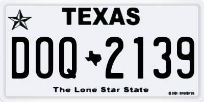 TX license plate DOQ2139