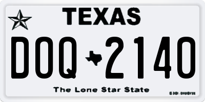 TX license plate DOQ2140