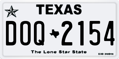 TX license plate DOQ2154