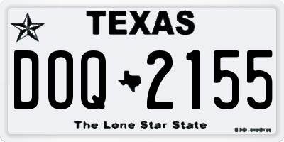 TX license plate DOQ2155