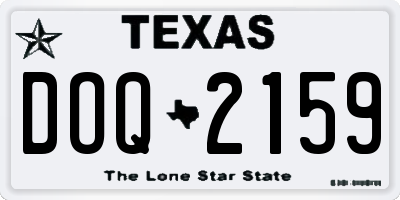 TX license plate DOQ2159
